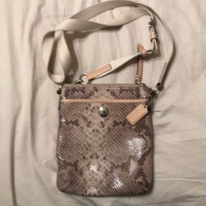Snake print coach crossbody
